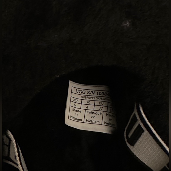 Ugg super fluff black size 5 women - Picture 5 of 7